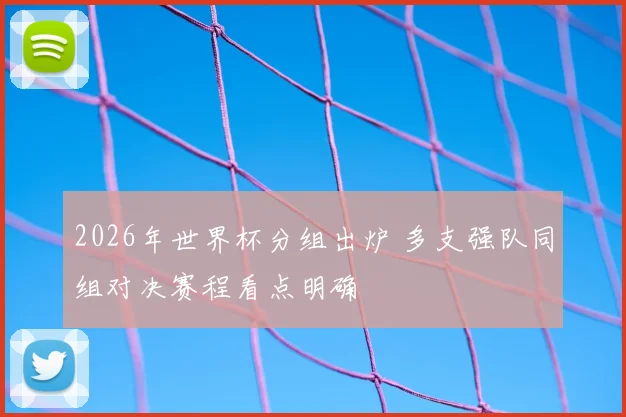 2026年世界杯分组出炉 多支强队同组对决赛程看点明确